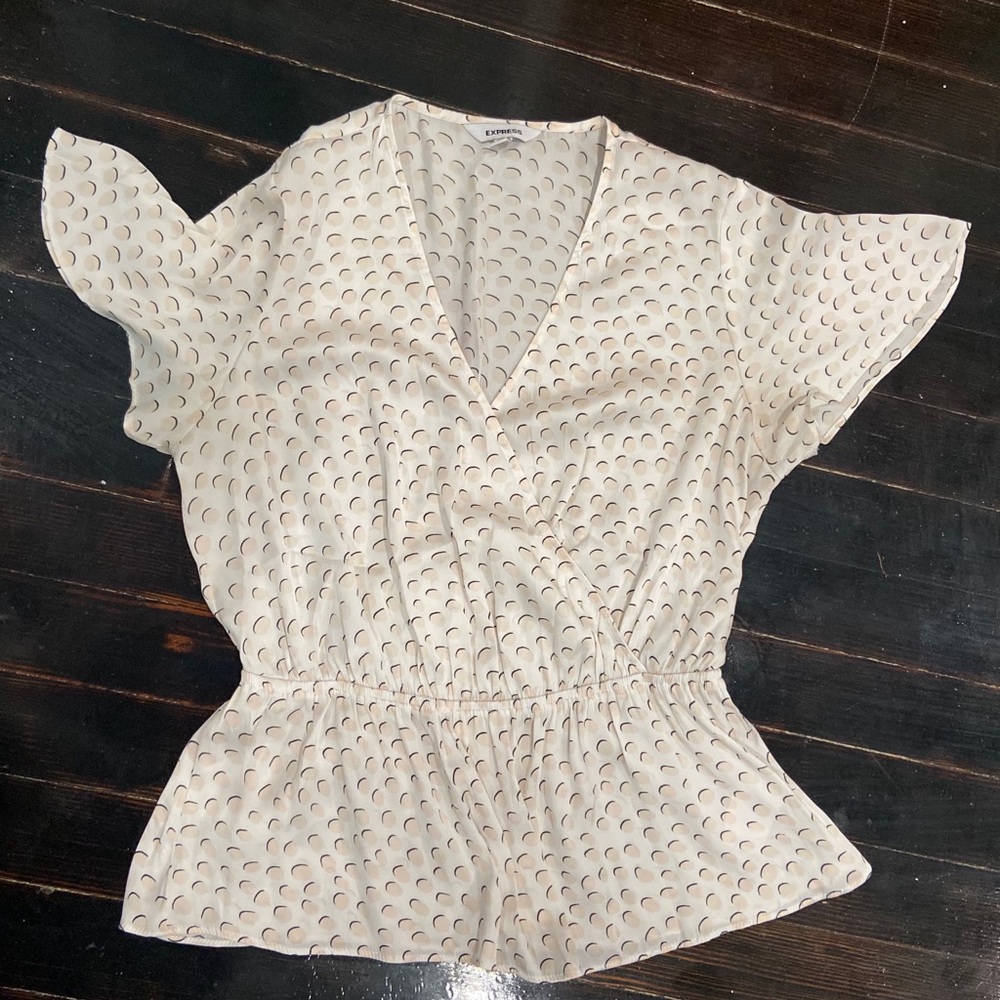 Express peplum silk top